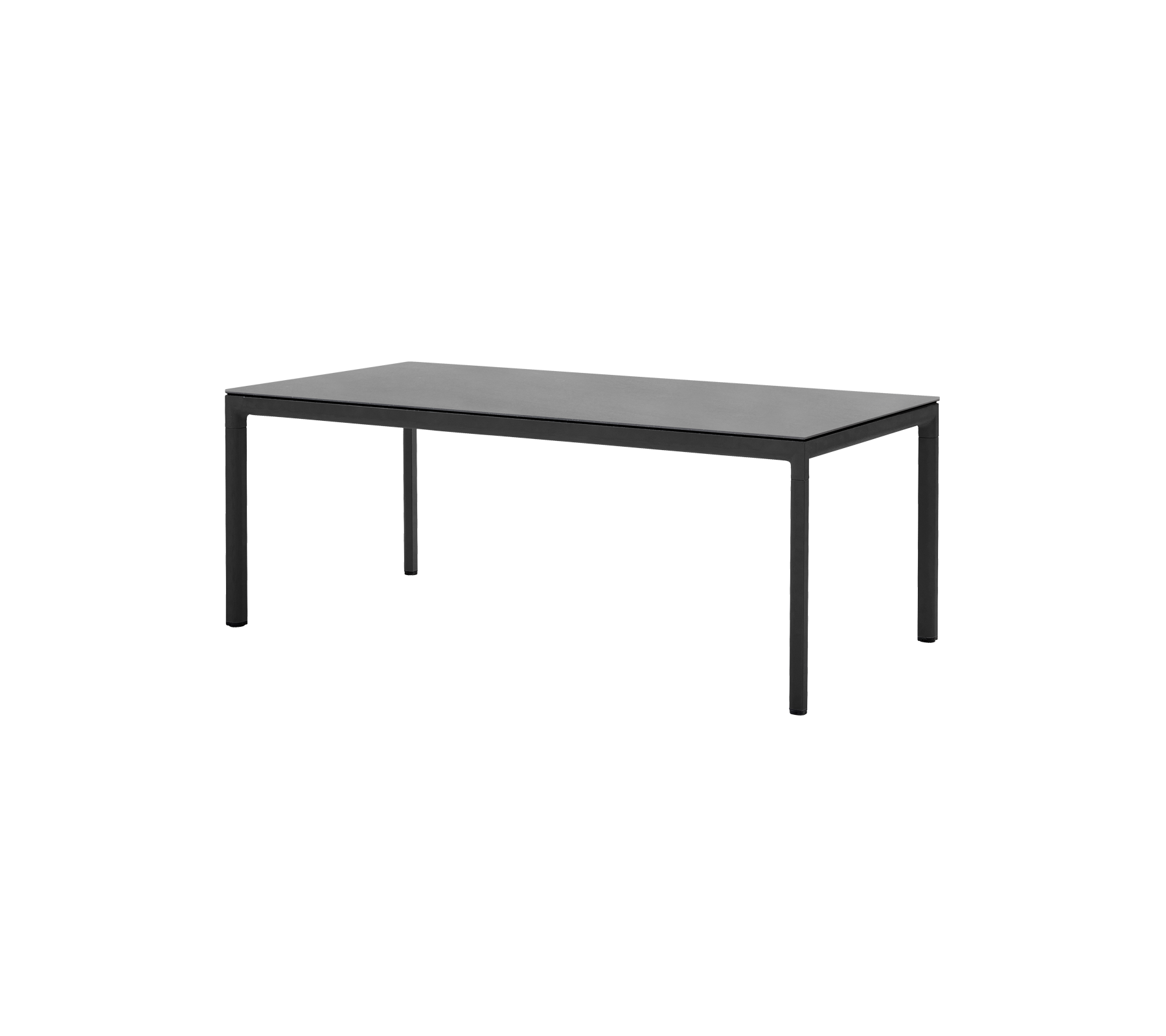 Simple rectangular table with a sleek design and sturdy legs, suitable for various settings and uses.