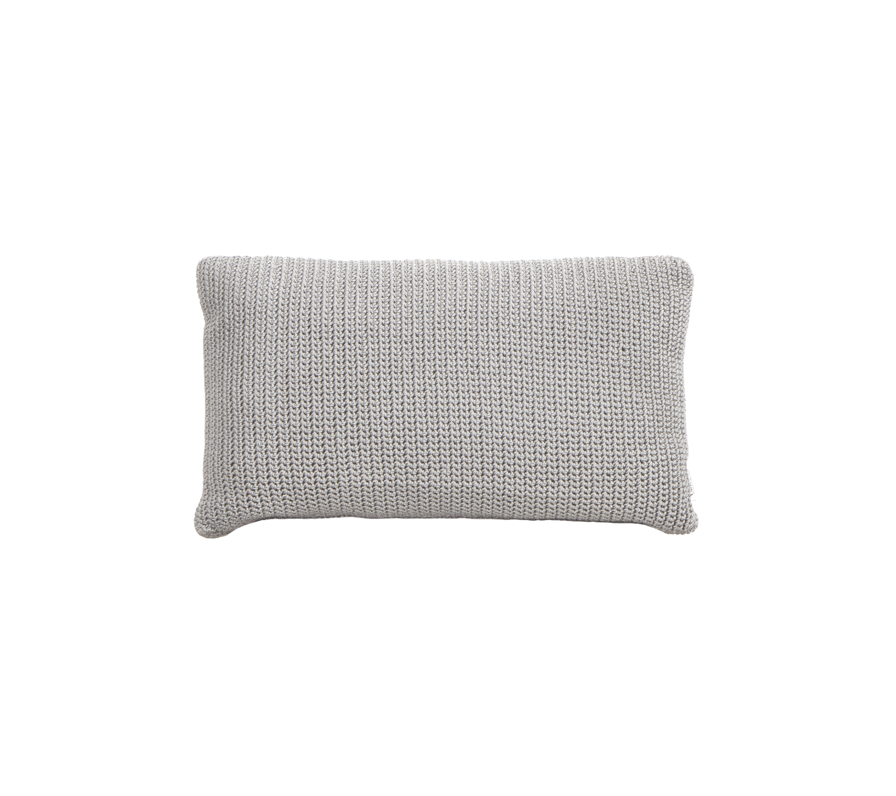 Textured rectangular cushion in a soft gray color, adding a touch of comfort and style to any space.