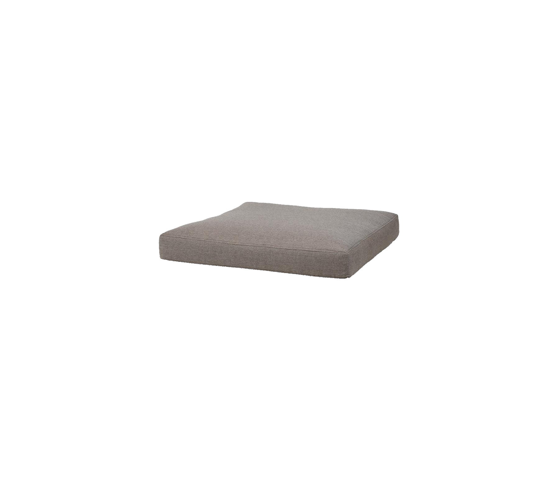 Gray rectangular cushion with a flat surface, suitable for various seating arrangements or as a decorative accessory.