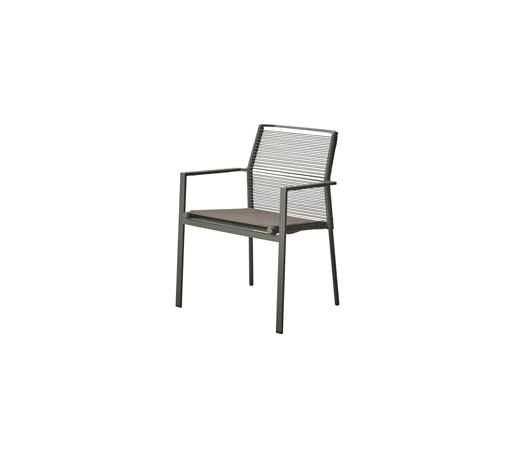 Stylish chair with a modern design, featuring a mesh back and sleek armrests suitable for various settings.