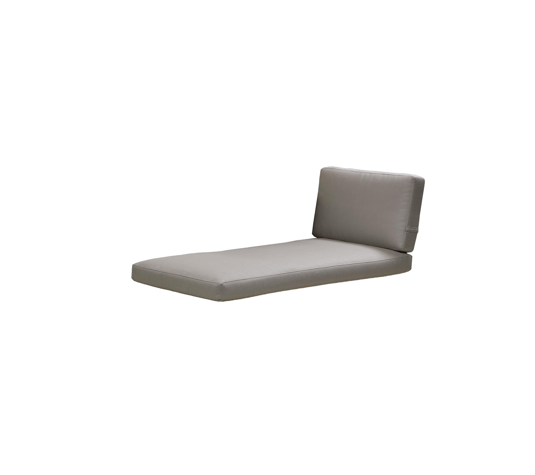 Contemporary gray lounge chair with a simple design and a supportive backrest, perfect for relaxation.