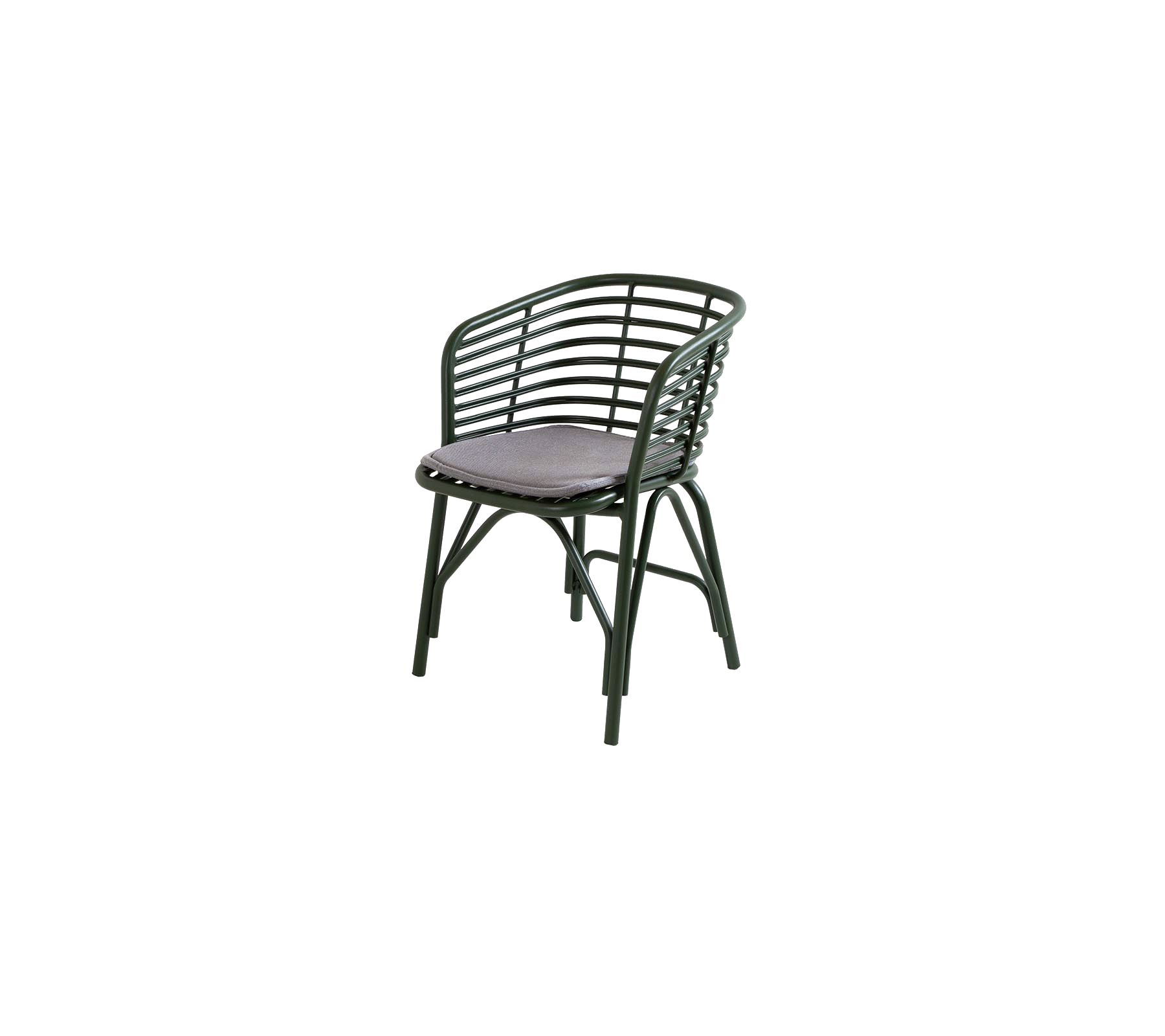 Stylish chair with a curved backrest and a cushioned seat, ideal for comfort and aesthetic appeal.
