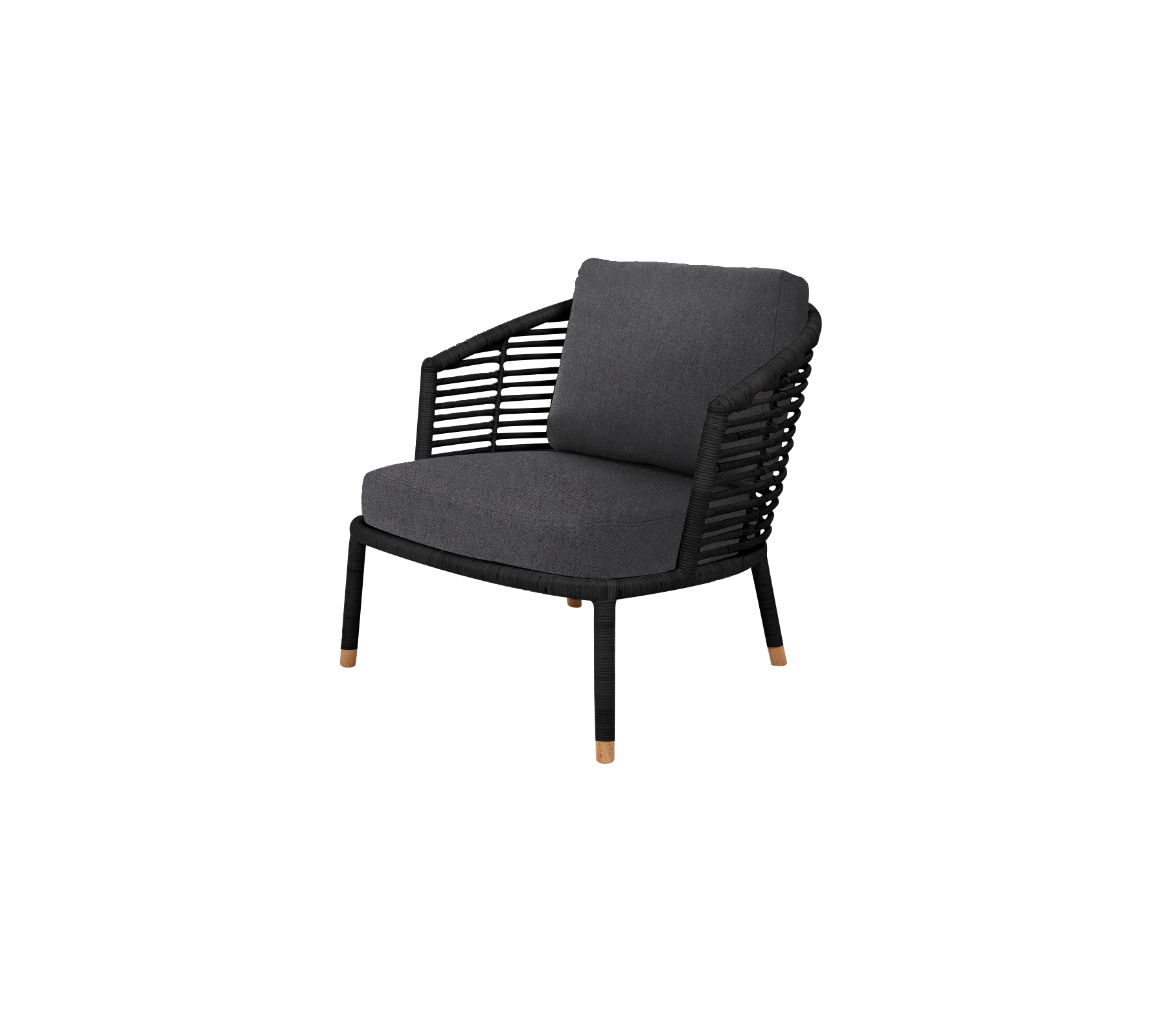 Stylish chair with a modern design featuring a woven backrest and soft cushion, perfect for comfort and elegance.
