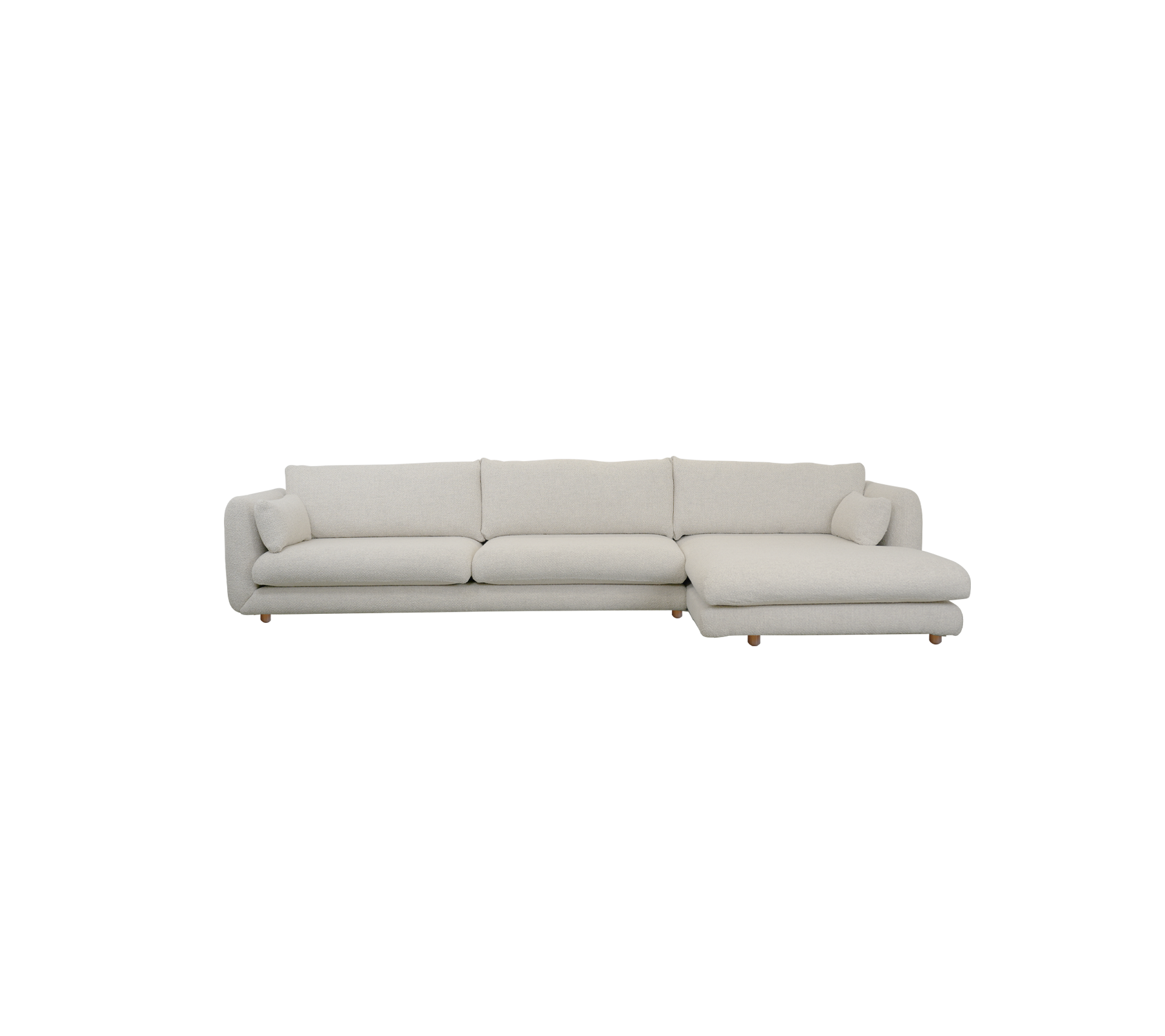Modern sand sofa with a sectional design.